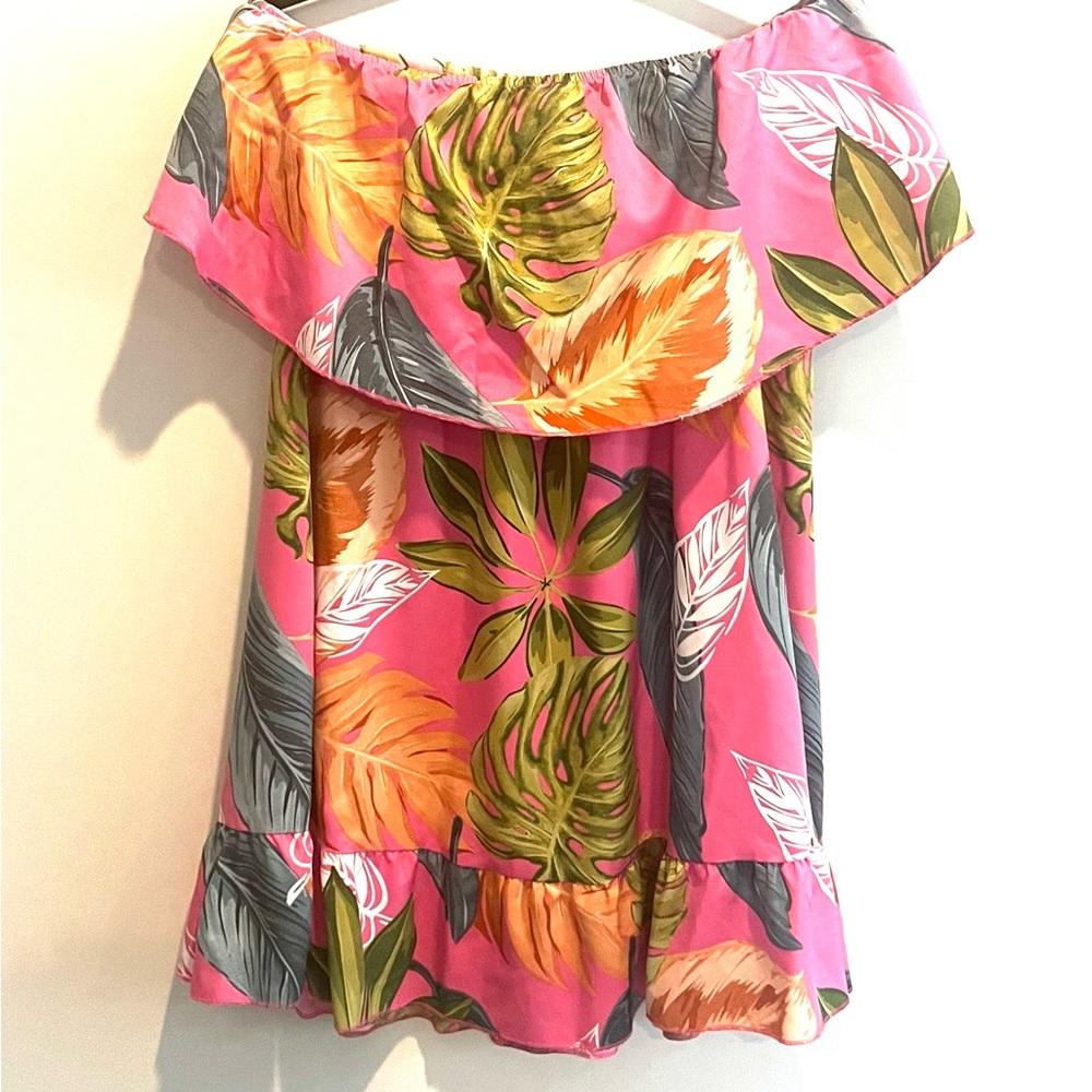 Tropical Strapless Dress